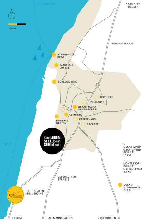 Lage Seeleben in Berg am Starnberger See